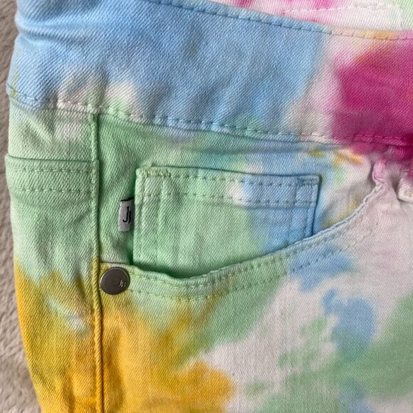 Judy Blue Woman's Tie-Dye Denim Shorts L Multicolor Cotton Blend Comfortable Sty - Picture 7 of 13